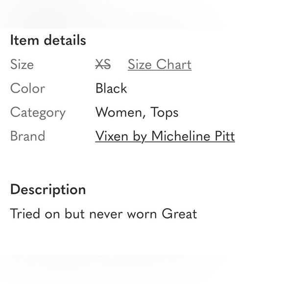 Vixen by Micheline Pitt Vamp Top in Black - Picture 4 of 4